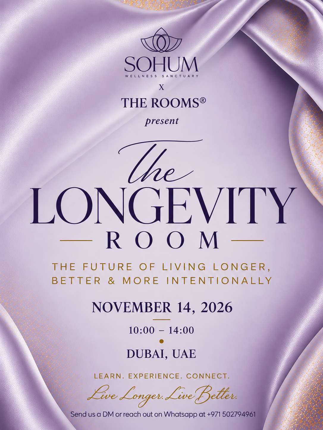 The Longevity Room — Dubai, 14 November 2026