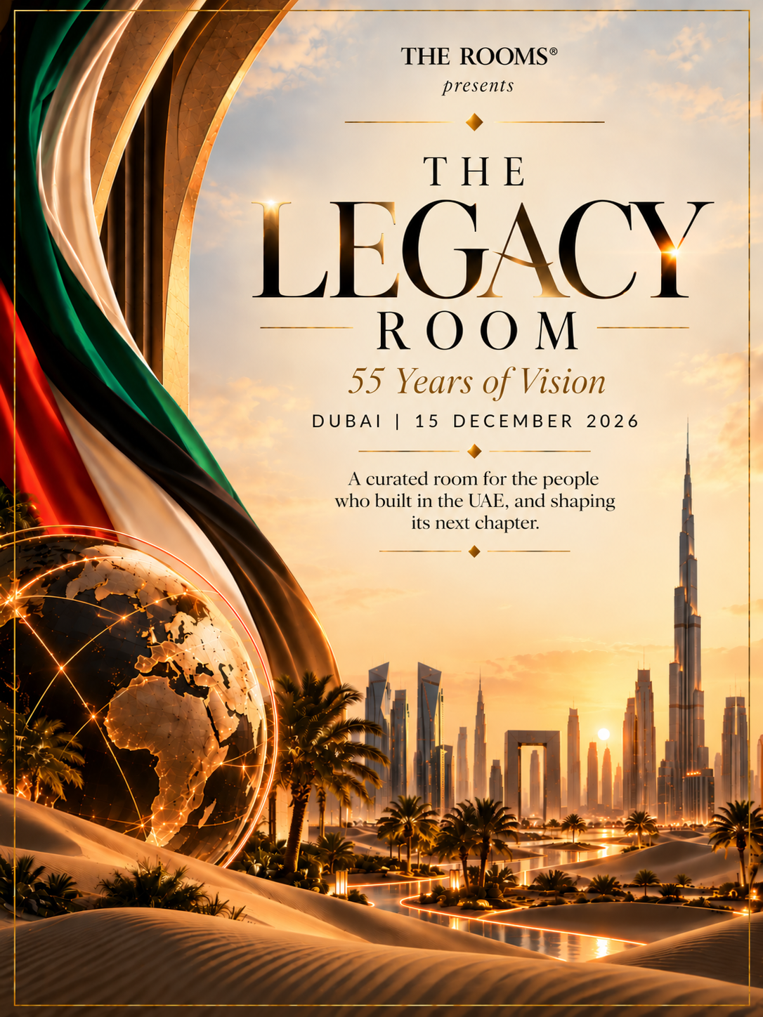 The Legacy Room — 55 Years of Vision, Dubai, 15 December 2026